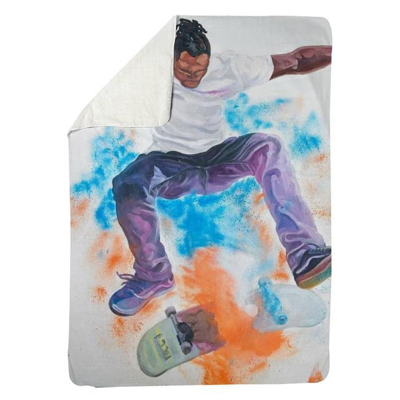 60 x 80 in. Skater-Sherpa Fleece Blanket