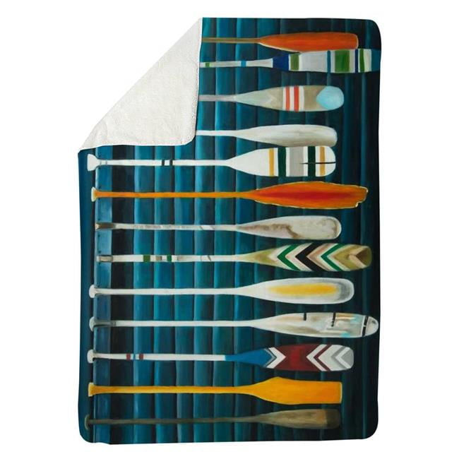 60 x 80 in. Paddles-Sherpa Fleece Blanket