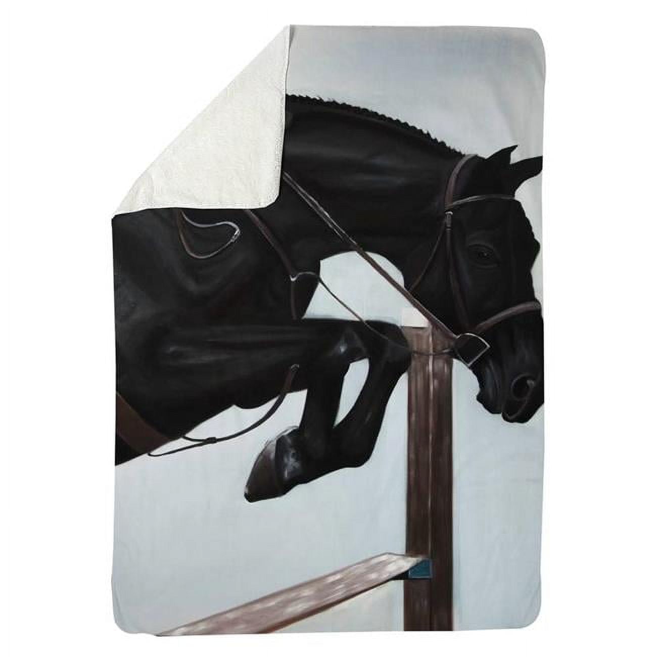 60 x 80 in. Riding Competition-Sherpa Fleece Blanket