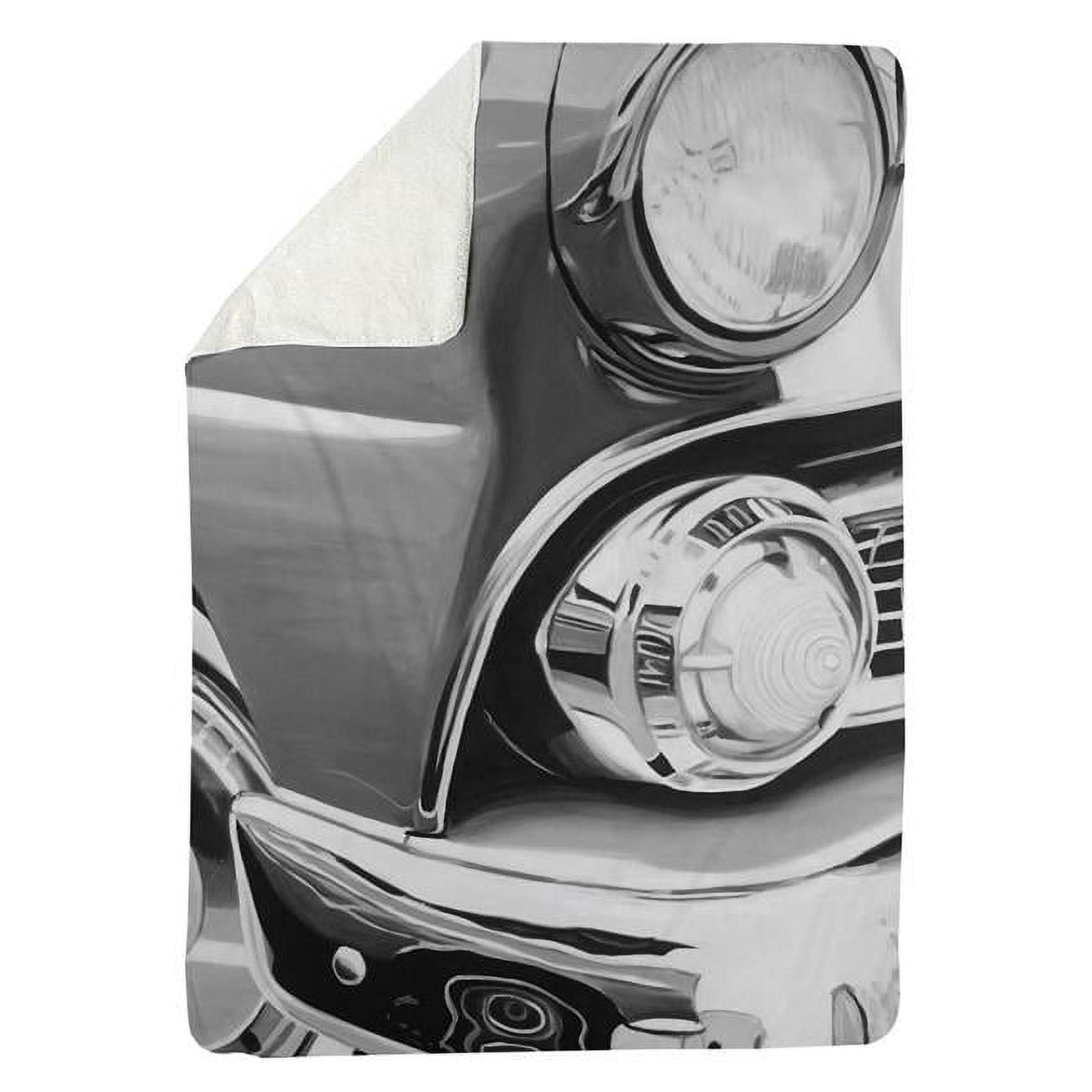60 x 80 in. Beautiful Old Car-Sherpa Fleece Blanket