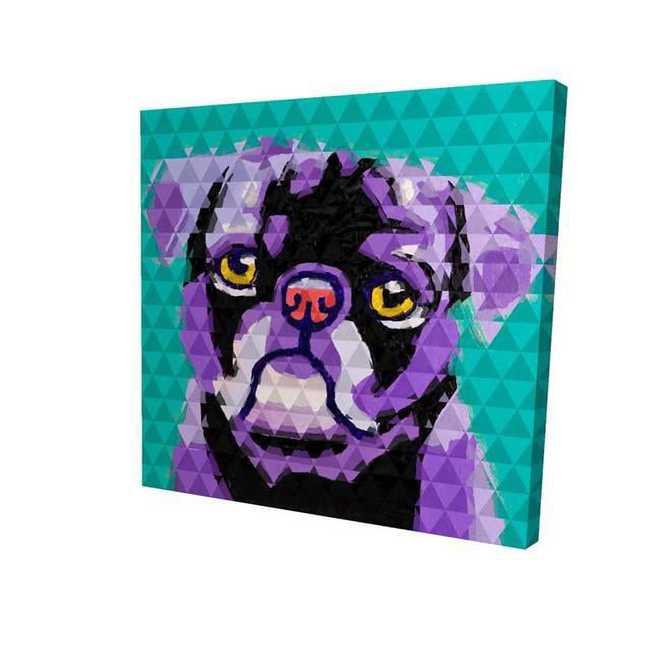 12 x 12 in. Geometric Pug-Print on Canvas