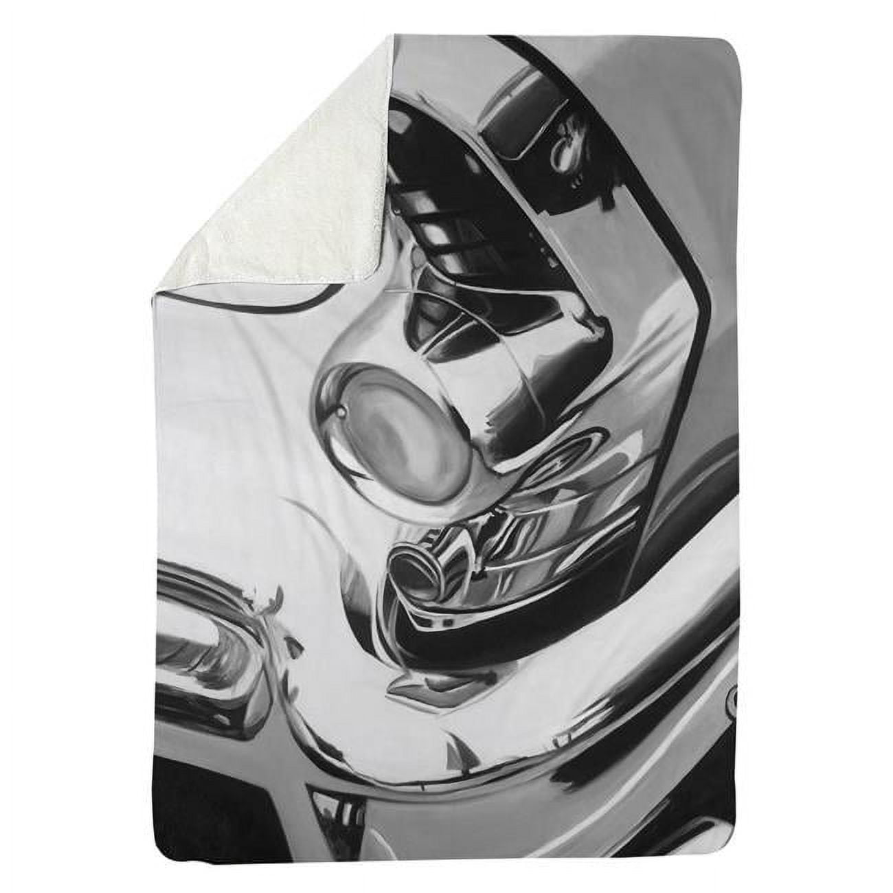 60 x 80 in. Beautiful Chrome Car-Sherpa Fleece Blanket