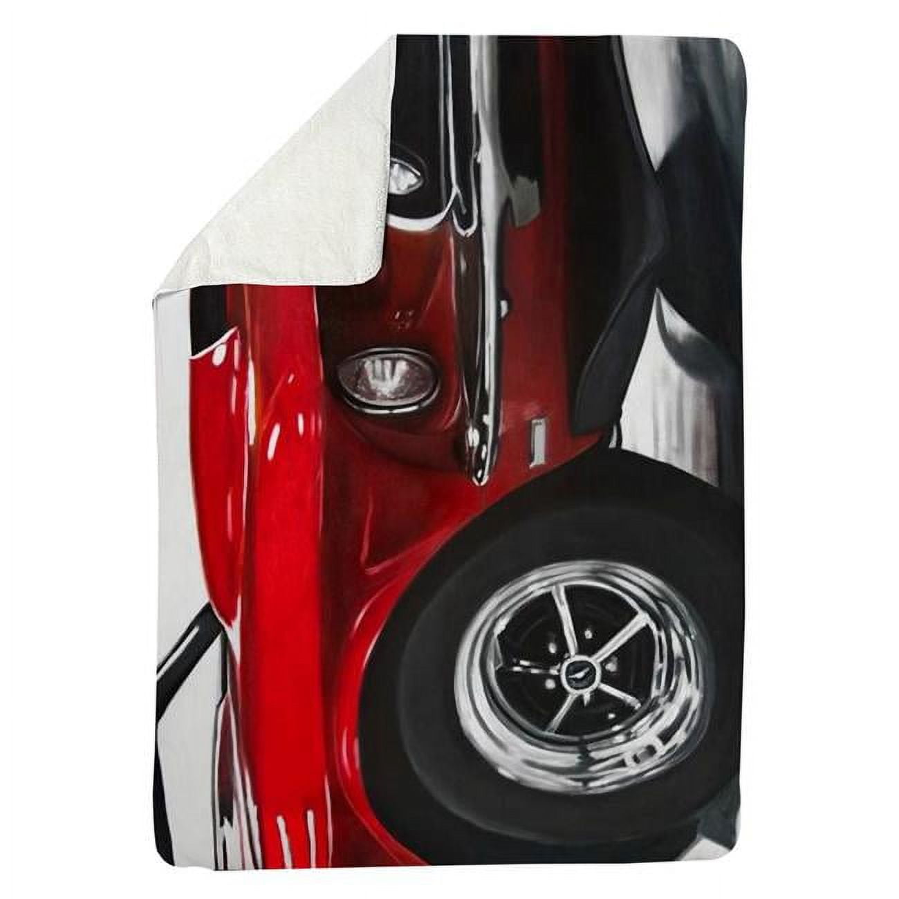 60 x 80 in. Classic Red Car-Sherpa Fleece Blanket