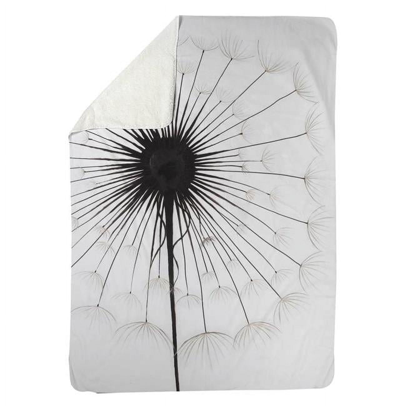 60 x 80 in. Dandelion-Sherpa Fleece Blanket