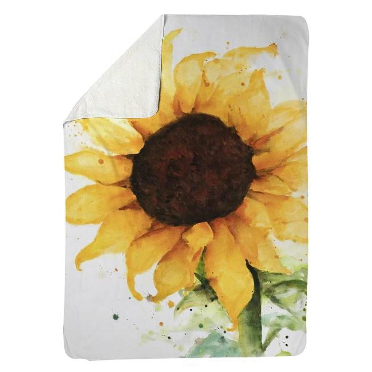 60 x 80 in. Sunflower-Sherpa Fleece Blanket