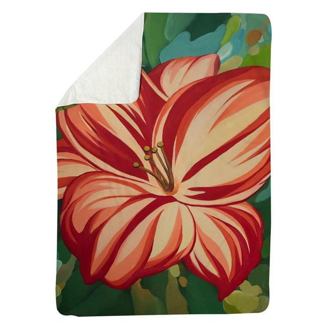 60 x 80 in. Blooming Daylilies-Sherpa Fleece Blanket