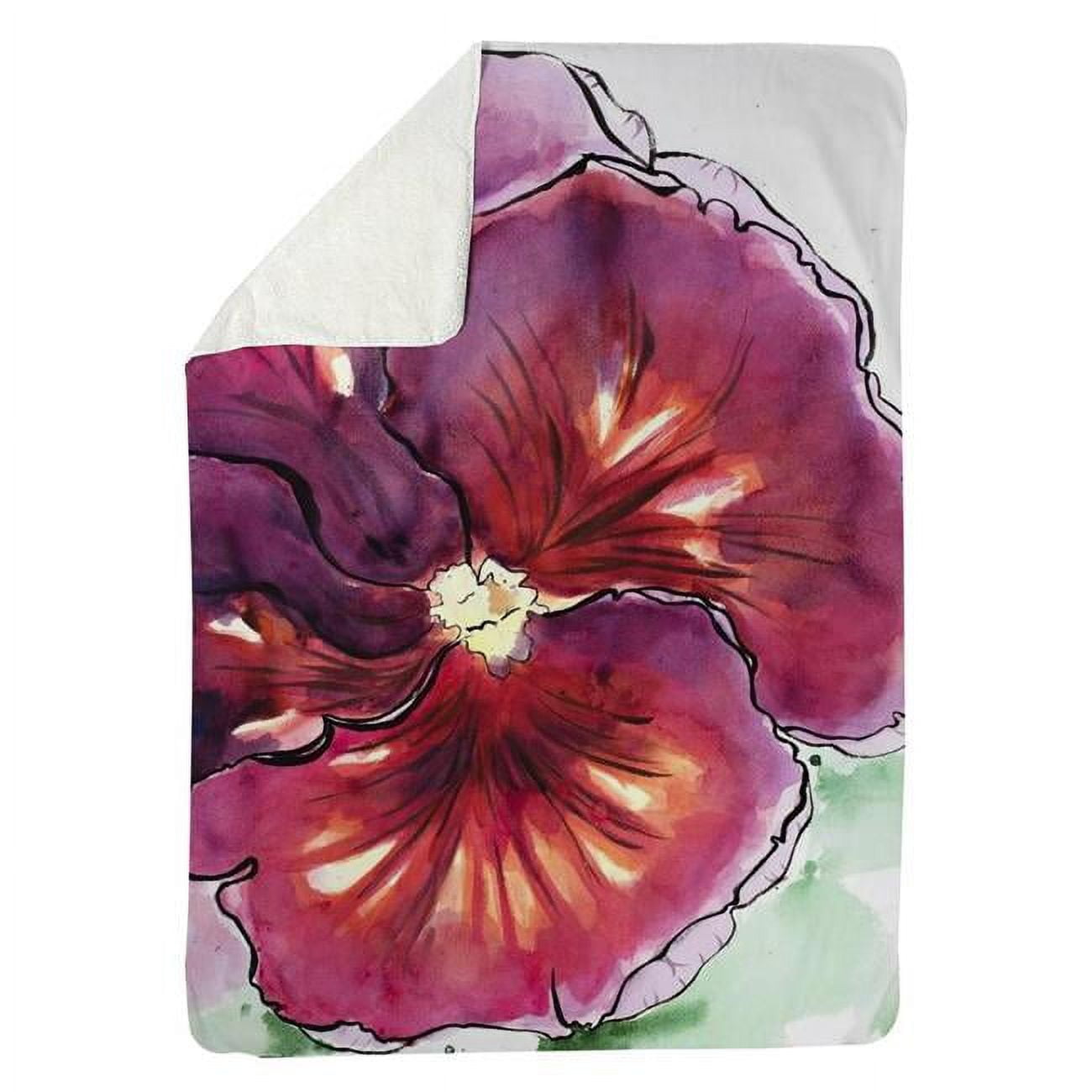 5545-6080-FL263 60 x 80 in. Blossoming Orchid with Wavy Petals-Sherpa Fleece Blanket