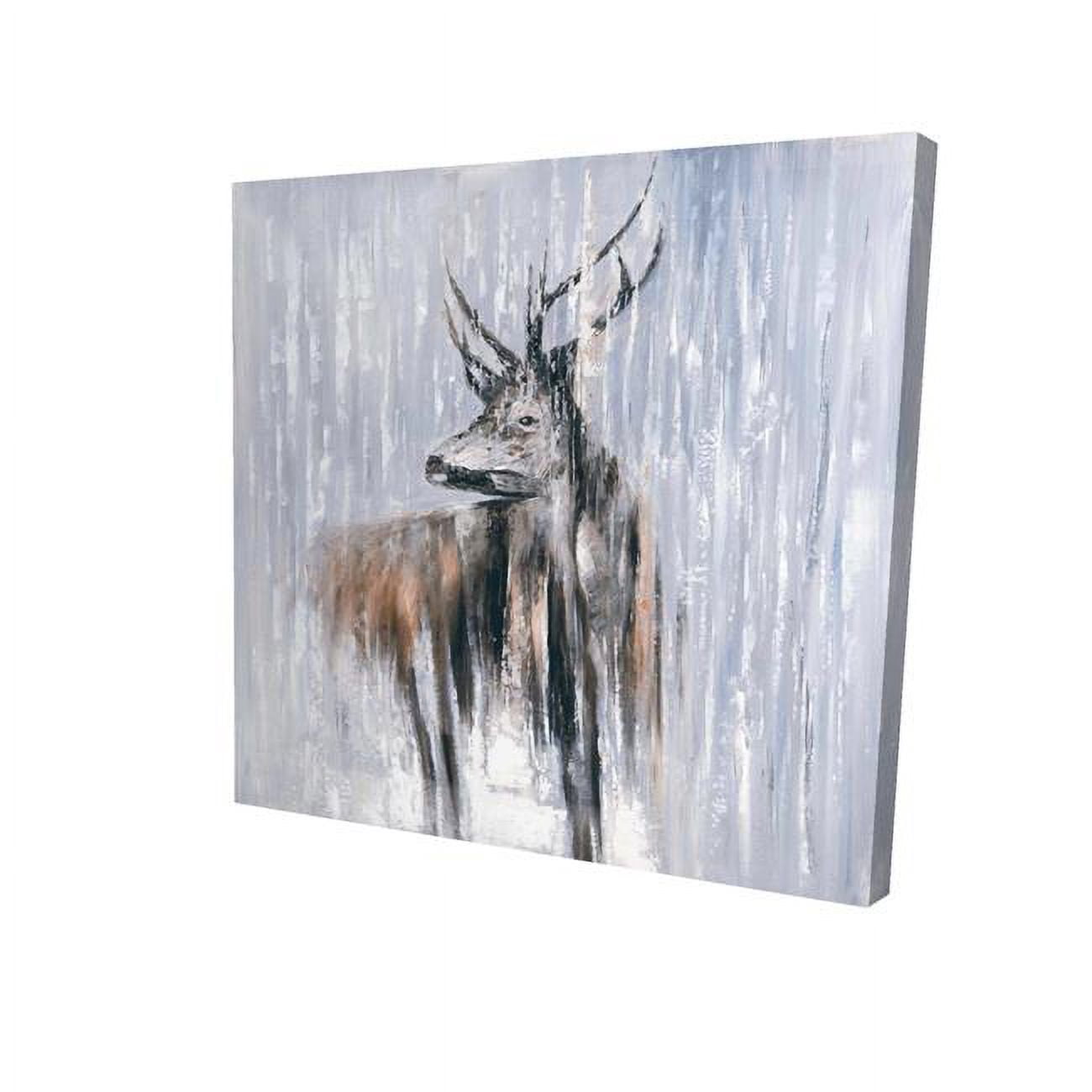 12 x 12 in. Deer in the Forest by A Rainy Day-Print on Canvas