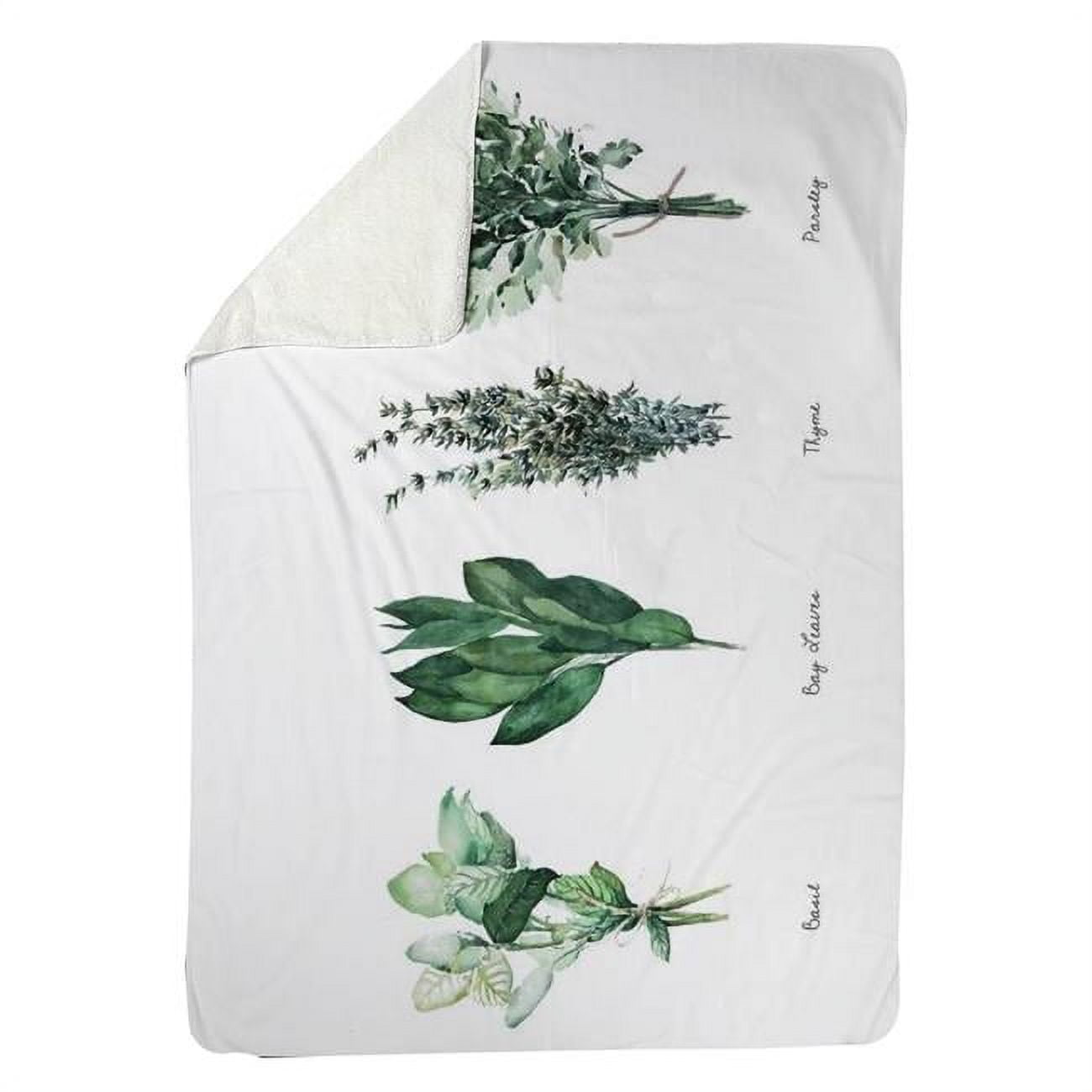 60 x 80 in. Fine Herbs-Sherpa Fleece Blanket