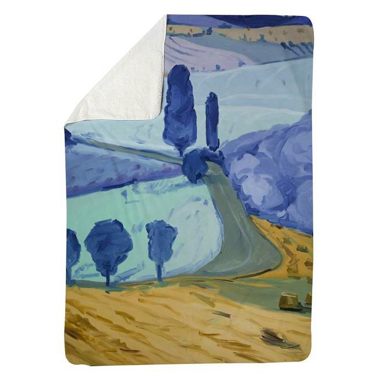 60 x 80 in. Tuscany Field-Sherpa Fleece Blanket