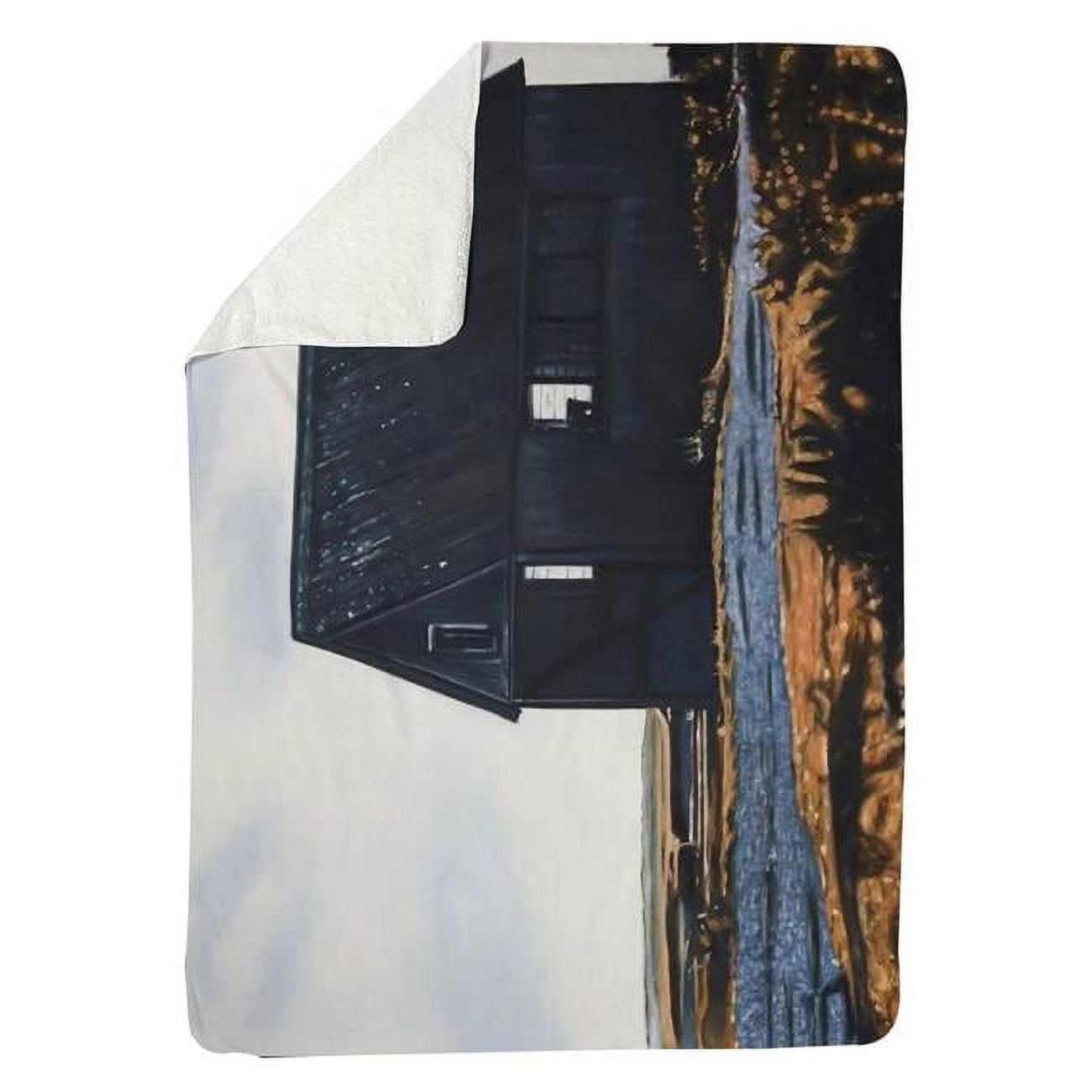 60 x 80 in. Abandoned Barn-Sherpa Fleece Blanket