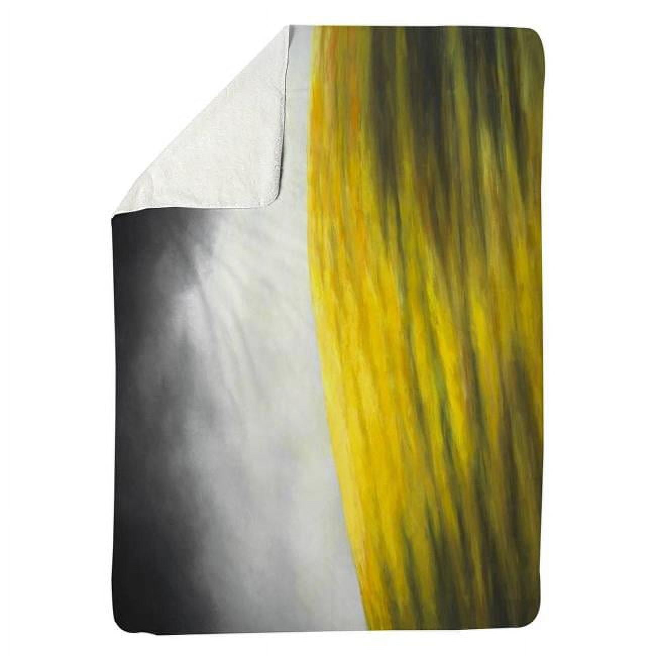 60 x 80 in. Yellow Hill-Sherpa Fleece Blanket