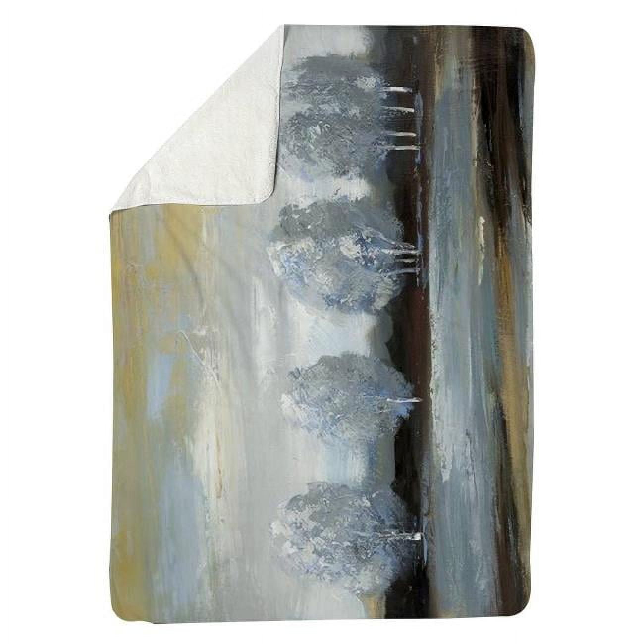 60 x 80 in. Grey Landscape-Sherpa Fleece Blanket