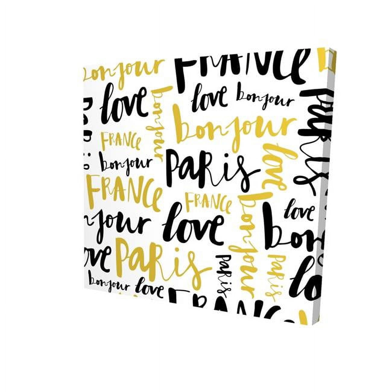 16 x 16 in. Bonjour Paris-Print on Canvas