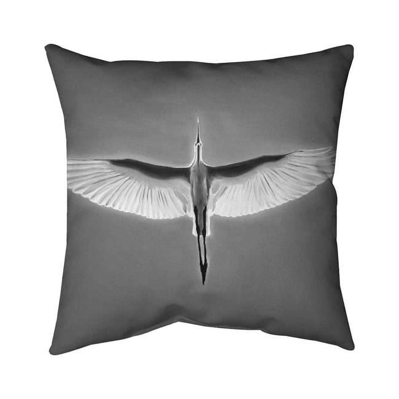 26 x 26 in. Great Blue Heron In Flight-Bird-Double Sided Print Indoor Pillow Cover