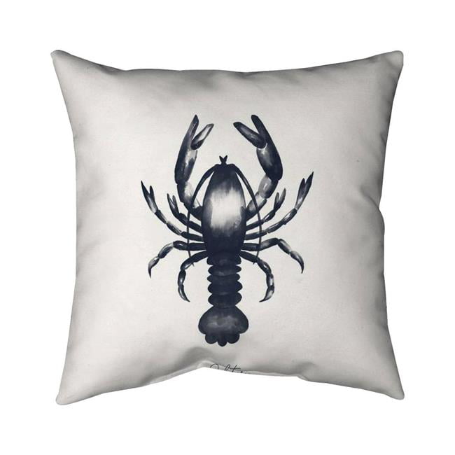 26 x 26 in. Blue Lobster-Double Sided Print Indoor Pillow Cover
