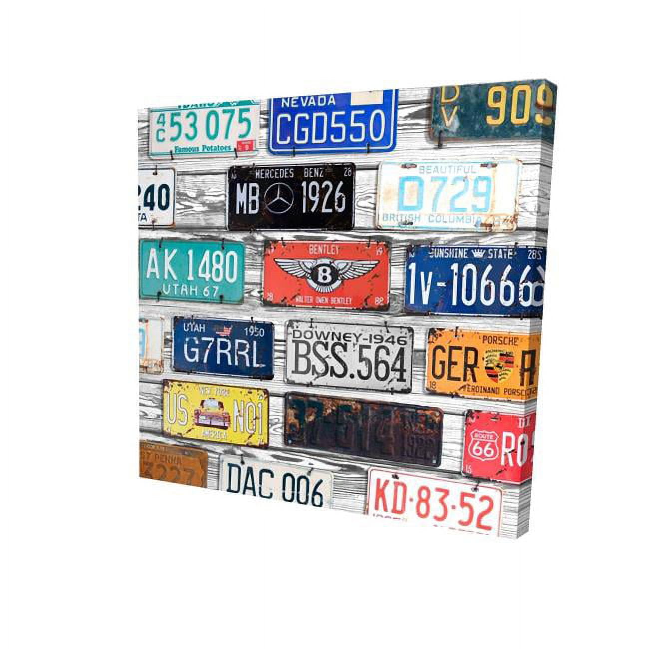 16 x 16 in. Vintage Plates Registration-Print on Canvas