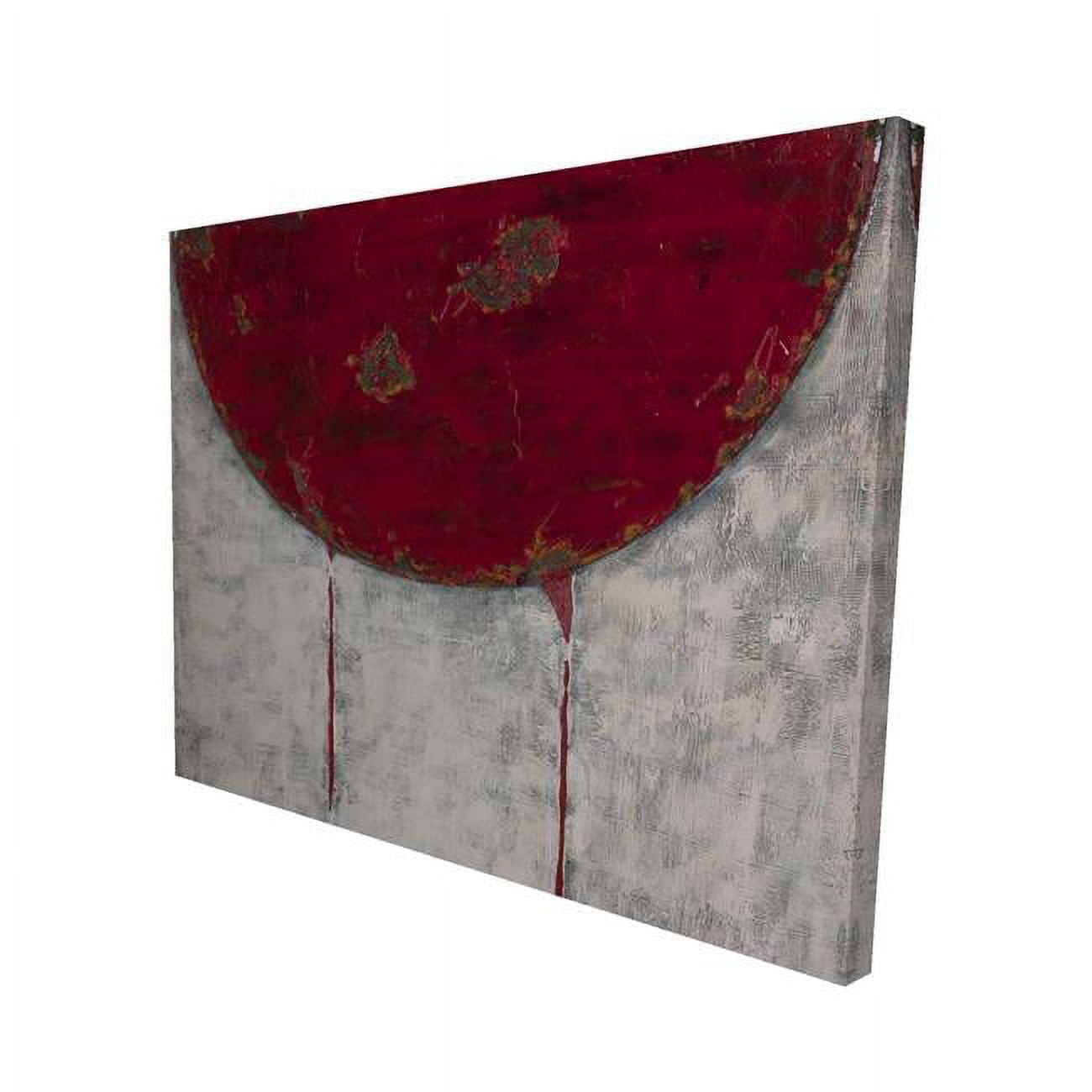 16 x 20 in. Red Half Circle-Print on Canvas