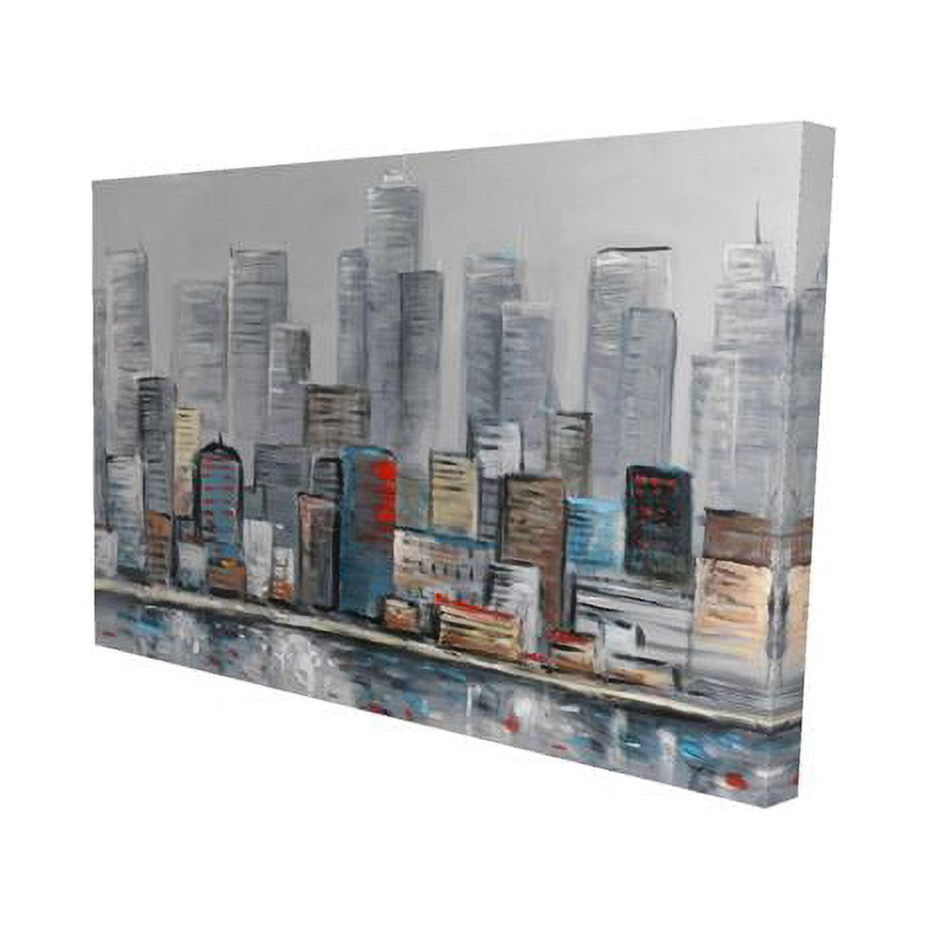 20 x 30 in. Abstract City Skyline-Print on Canvas