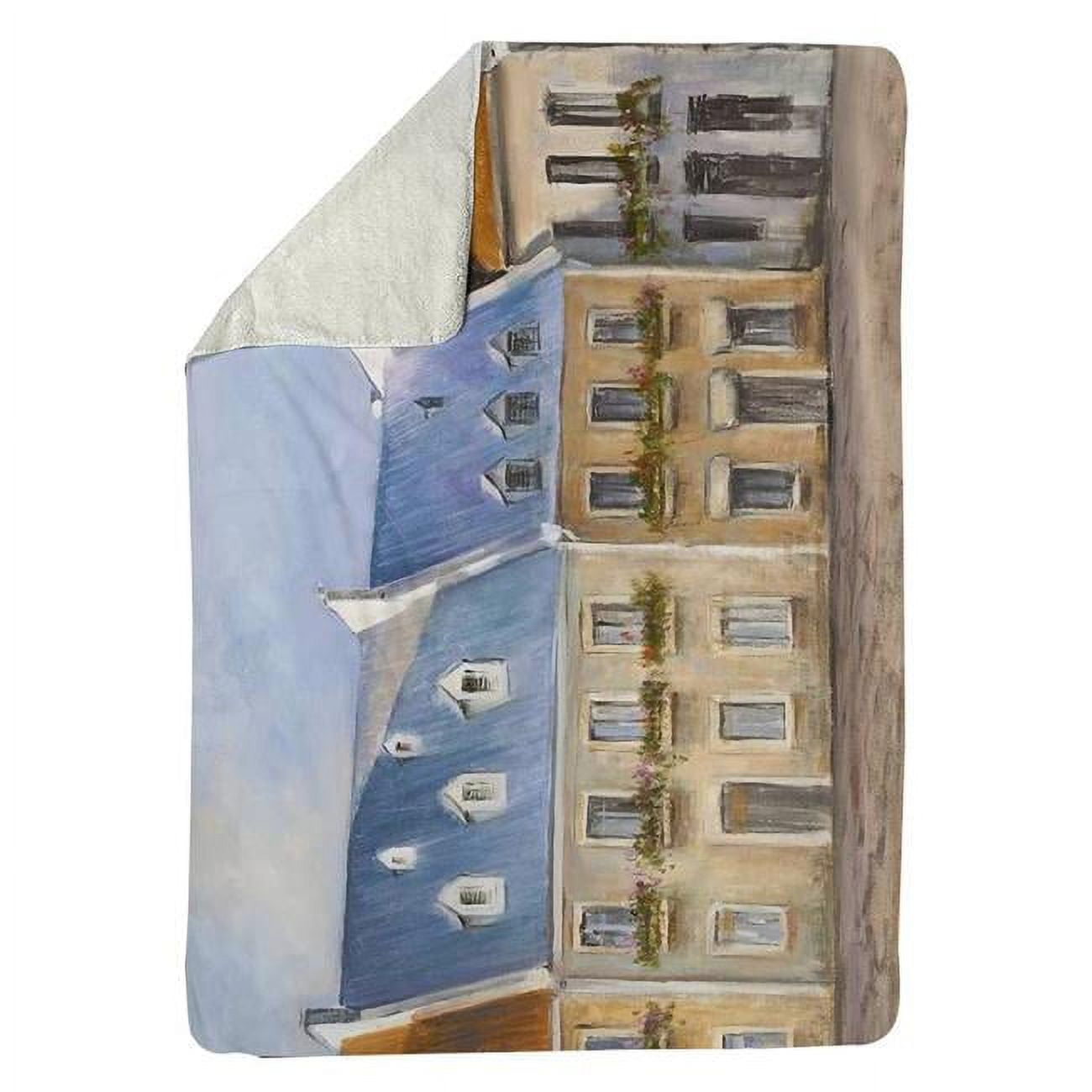 60 x 80 in. Old Quebec City-Sherpa Fleece Blanket