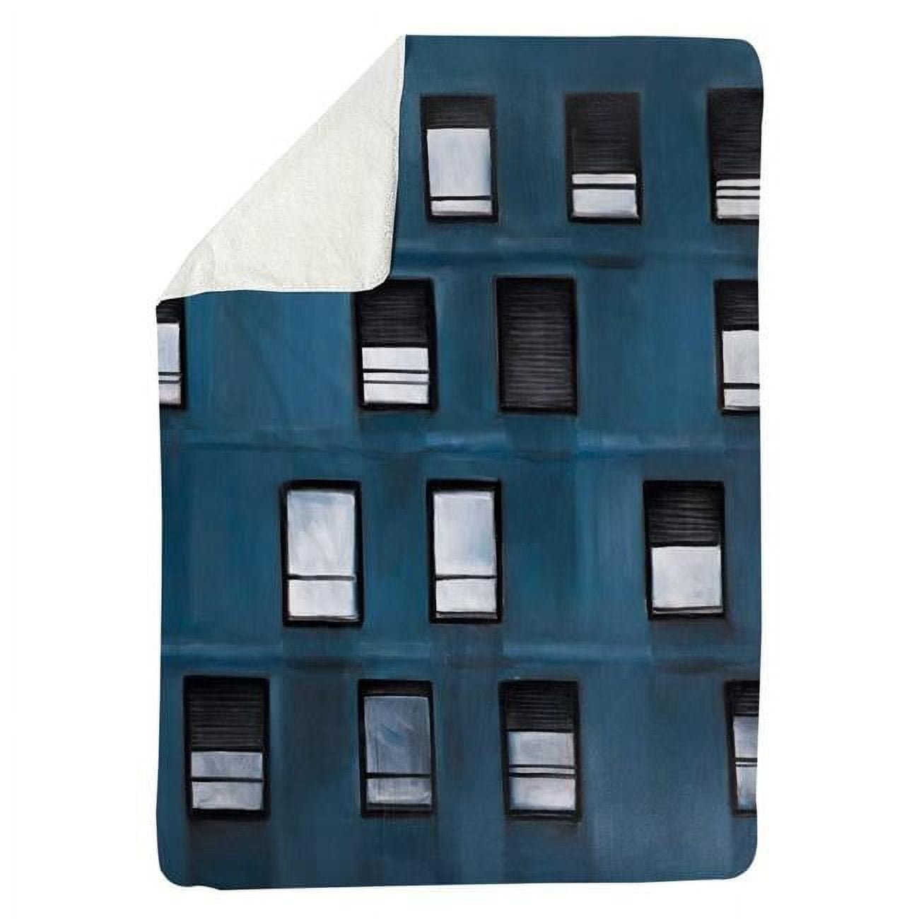 60 x 80 in. Urban Building-Sherpa Fleece Blanket