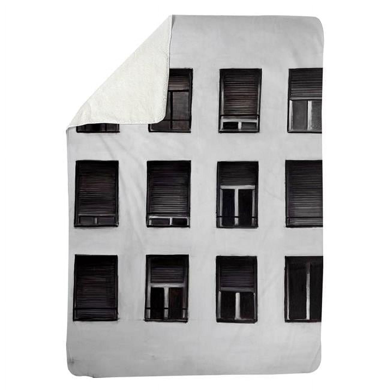 60 x 80 in. Windows-Sherpa Fleece Blanket