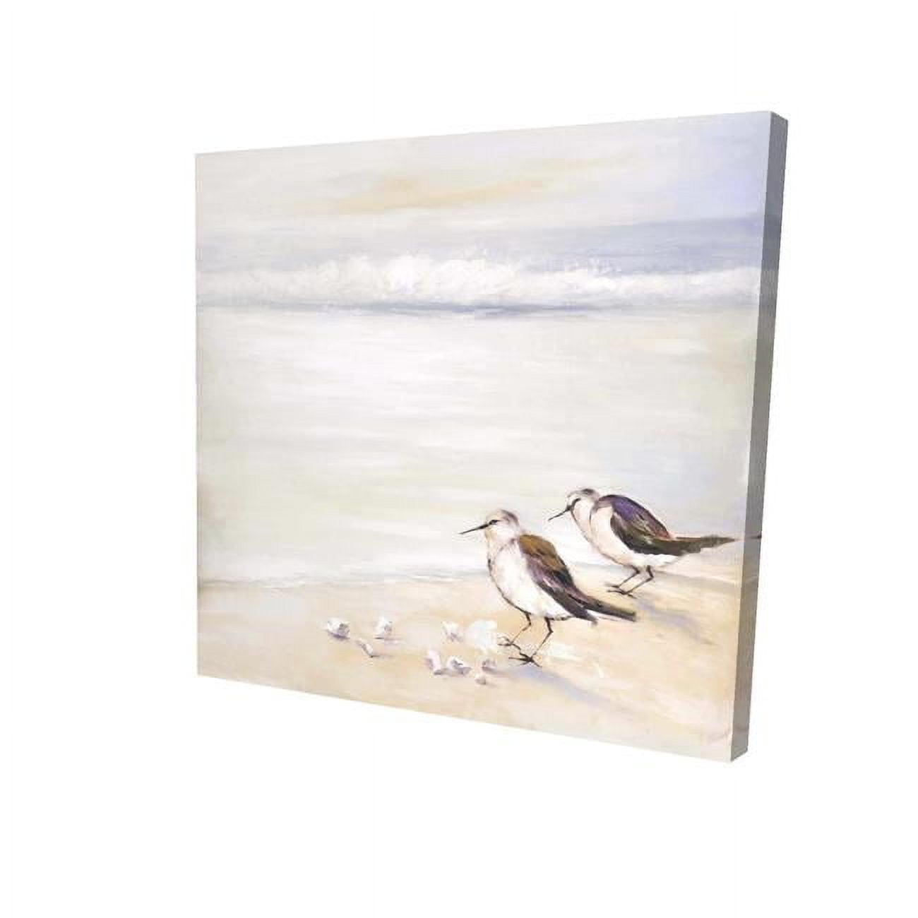 12 x 12 in. Two Sandpipers on the Beach-Print on Canvas