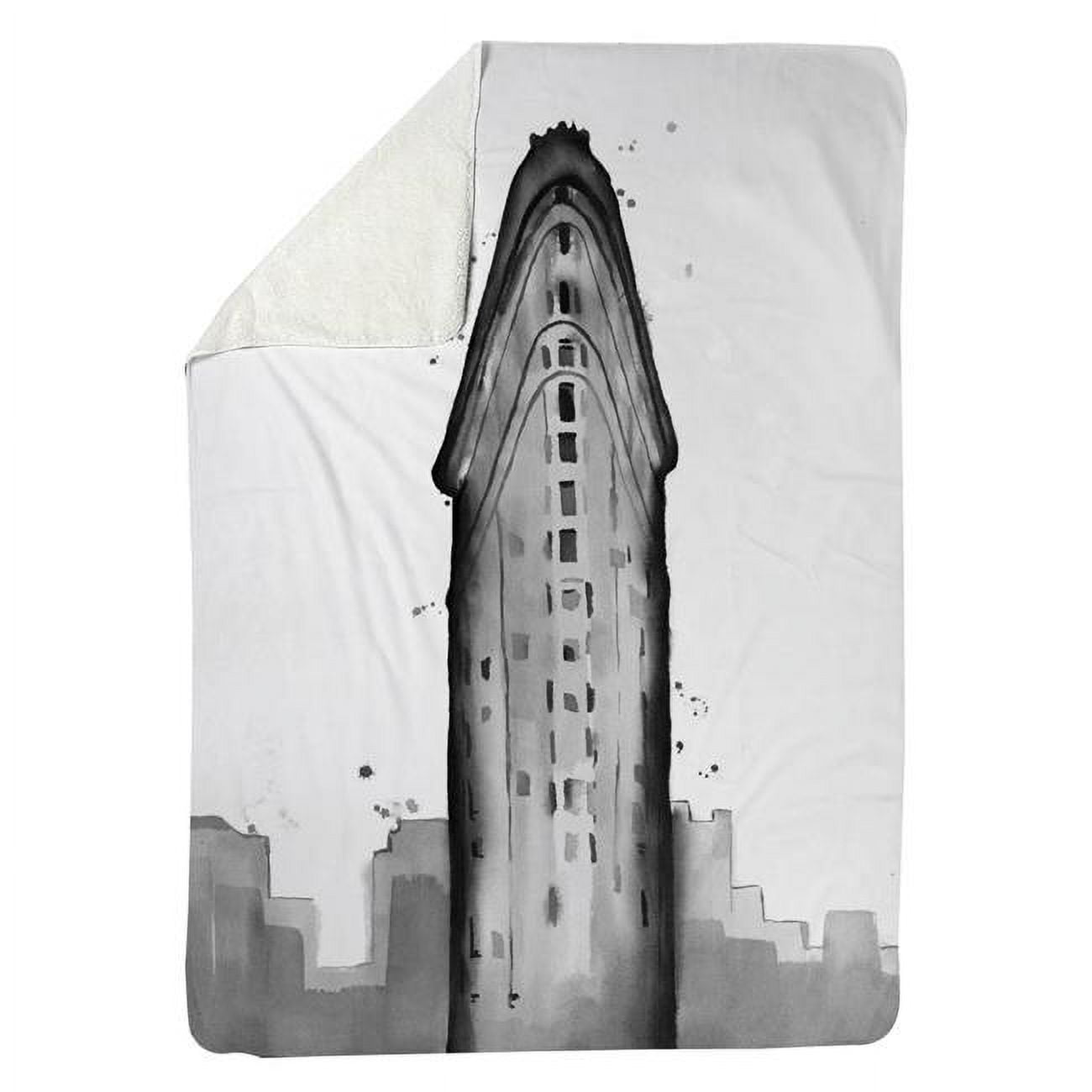 60 x 80 in. Flatiron Building-Sherpa Fleece Blanket