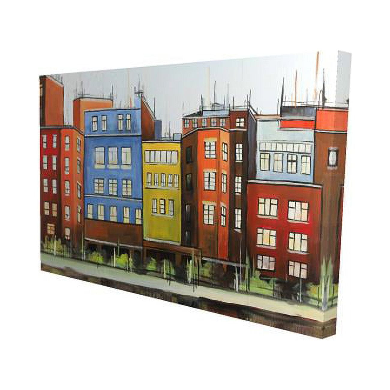 20 x 30 in. Boston Colorful Buildings-Print on Canvas