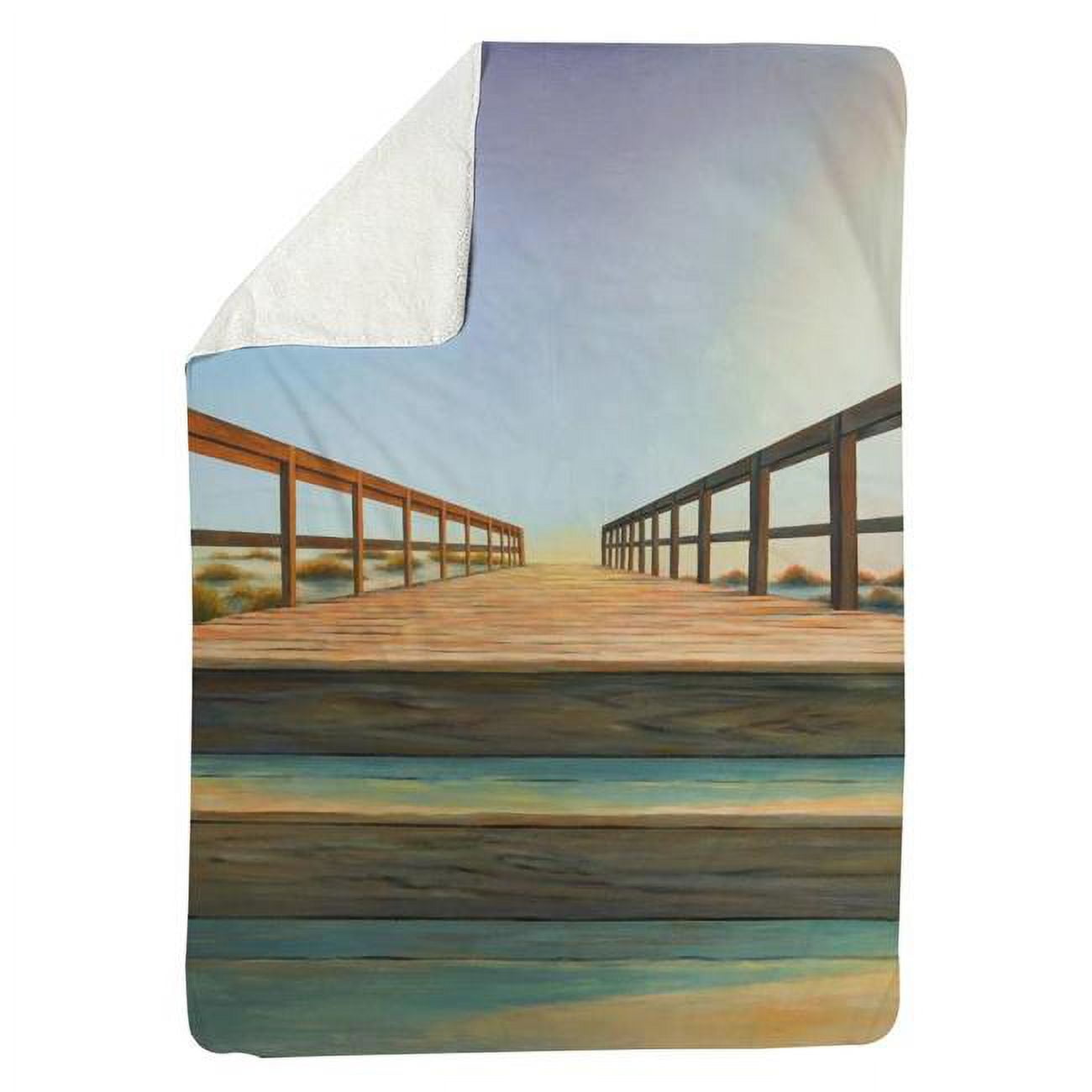 60 x 80 in. Footbridge-Sherpa Fleece Blanket
