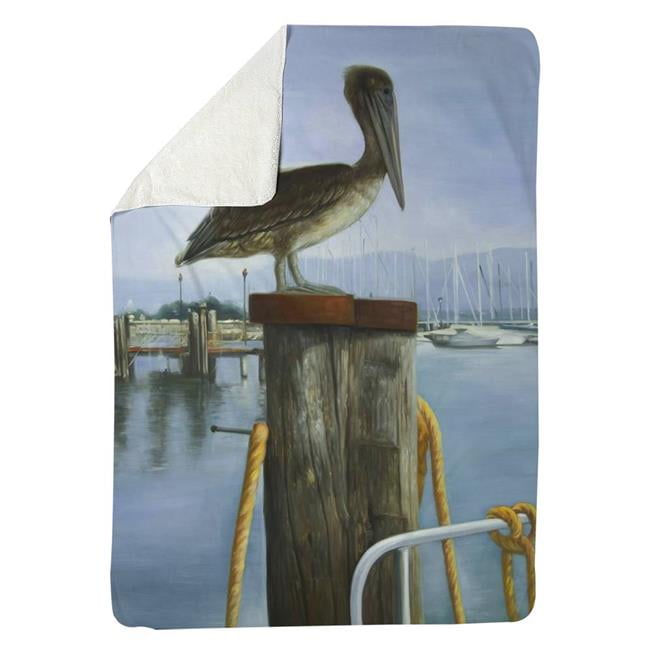 60 x 80 in. Pelican-Sherpa Fleece Blanket