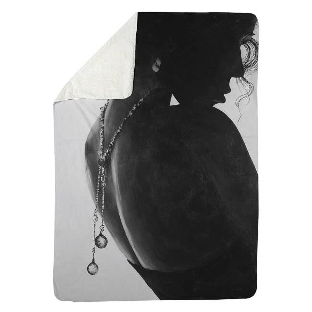 5545-6080-FI22 60 x 80 in. Chic Woman with Jewels-Sherpa Fleece Blanket