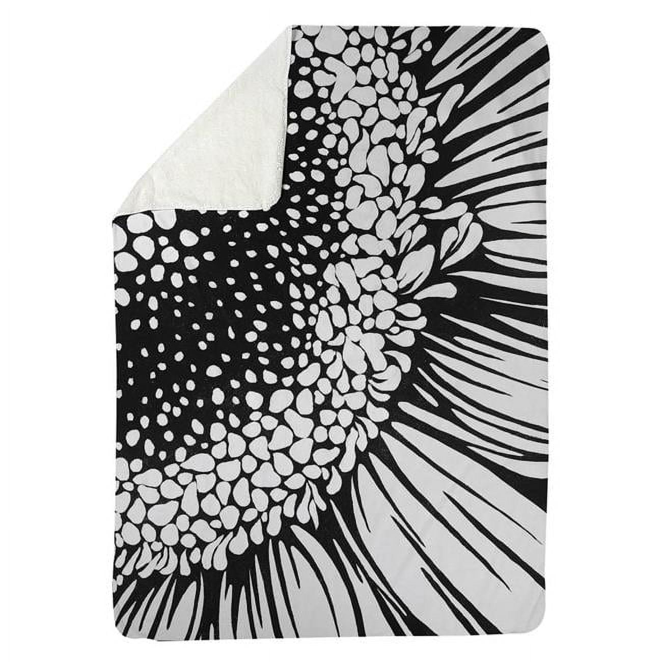 60 x 80 in. Gerbera Flower-Sherpa Fleece Blanket