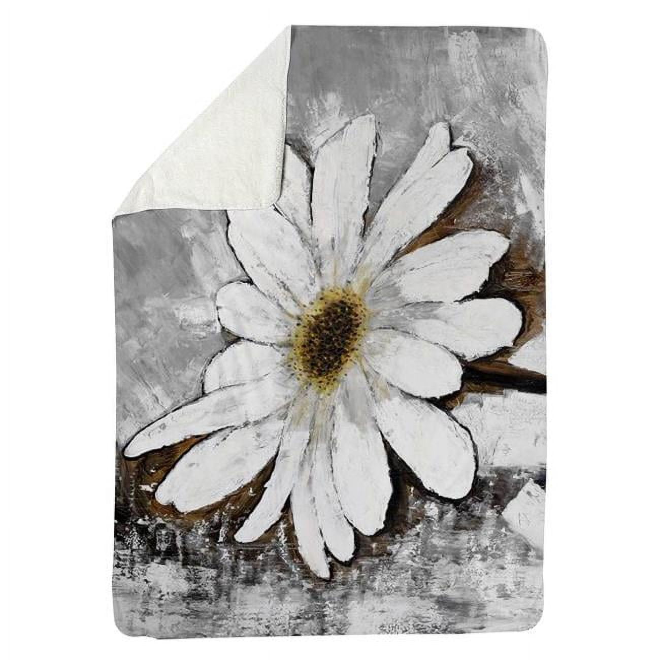 60 x 80 in. Abstract Daisy-Sherpa Fleece Blanket