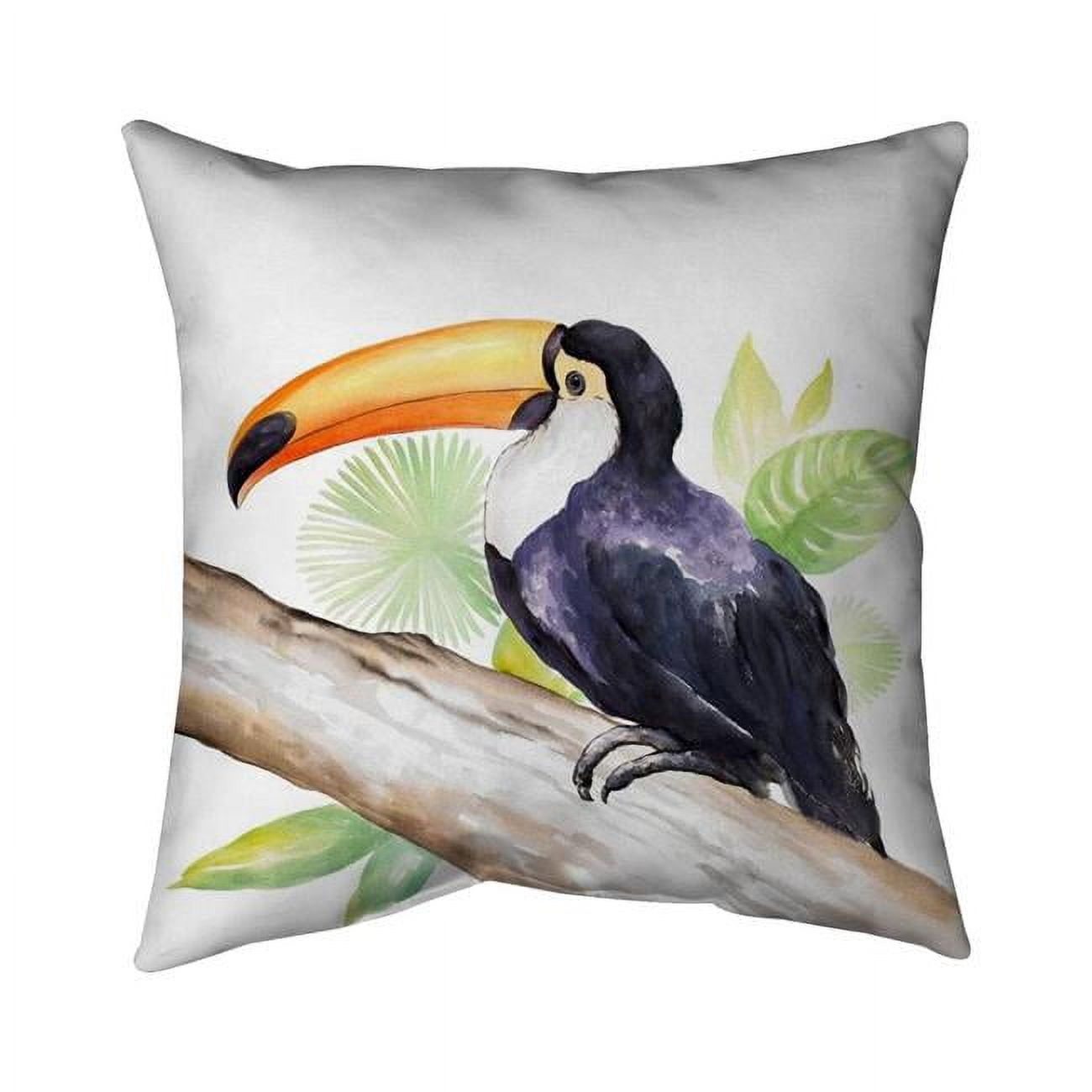 26 x 26 in. Toucan Perched-Double Sided Print Indoor Pillow Cover