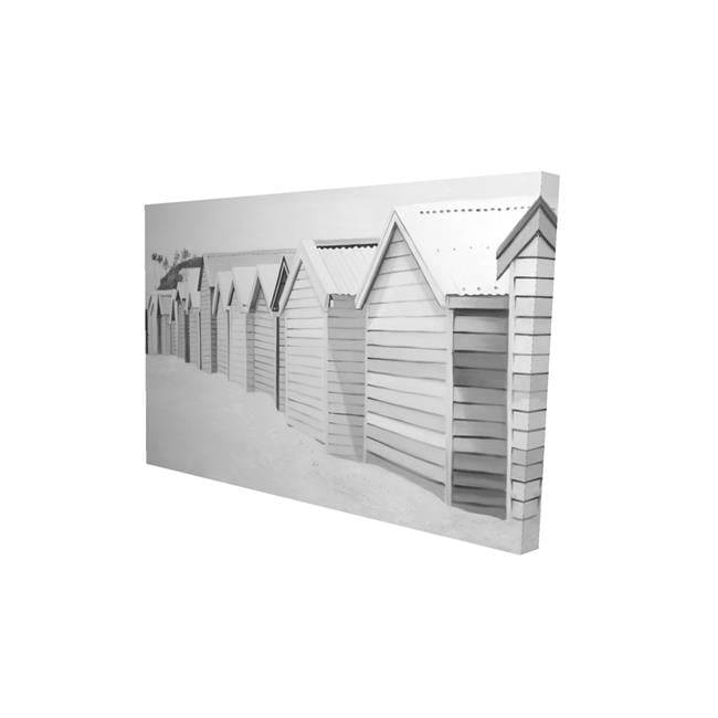 20 x 30 in. Beach Cabins-Print on Canvas