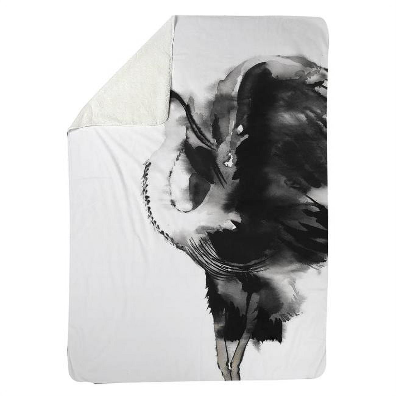 60 x 80 in. Heron-Sherpa Fleece Blanket