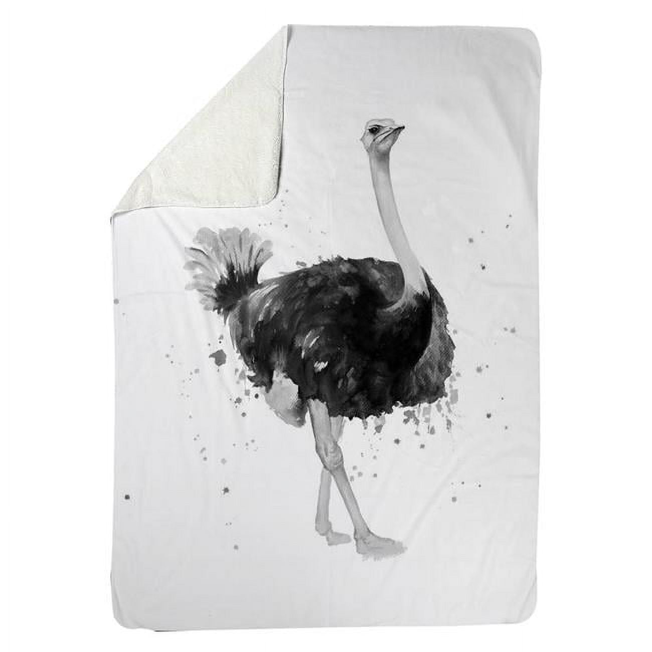 60 x 80 in. Proud Ostrich-Sherpa Fleece Blanket