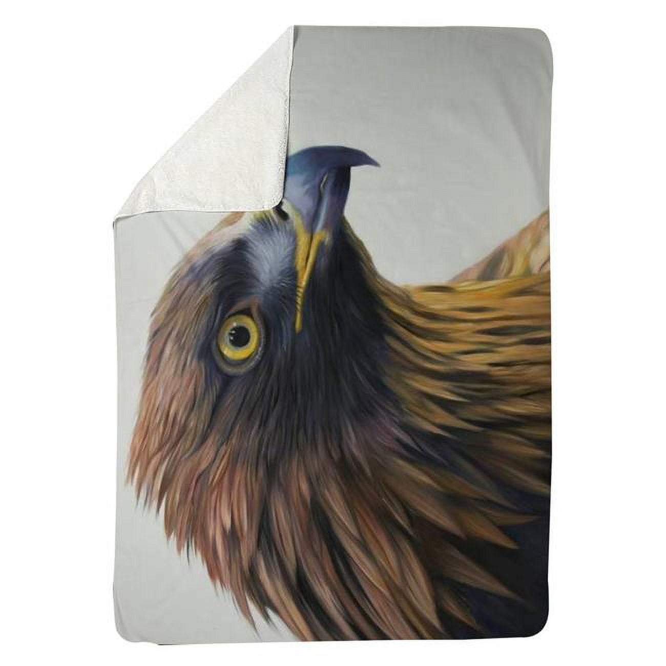 60 x 80 in. Brown-Headed Eagle-Sherpa Fleece Blanket