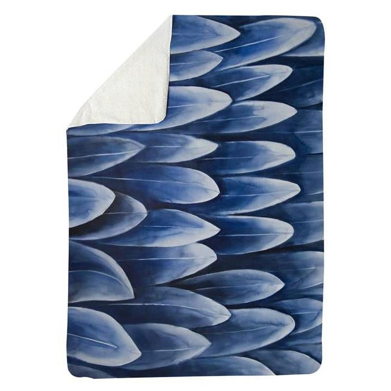 60 x 80 in. Plumage Blue-Sherpa Fleece Blanket