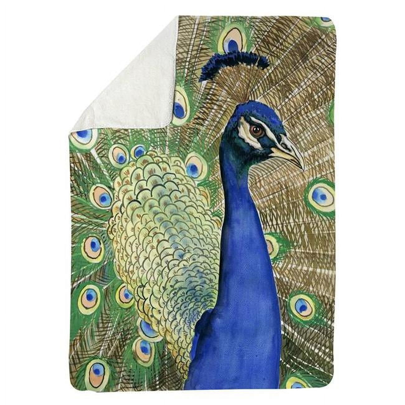 60 x 80 in. Peacock-Sherpa Fleece Blanket