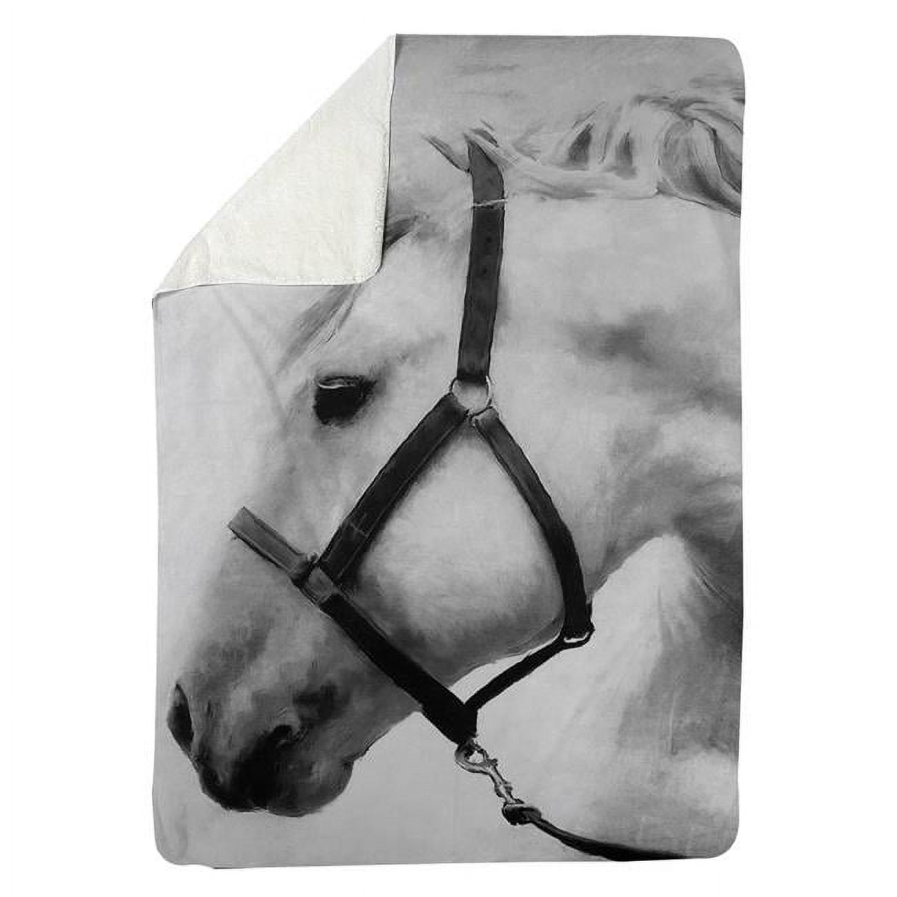 60 x 80 in. Darius The Horse-Sherpa Fleece Blanket