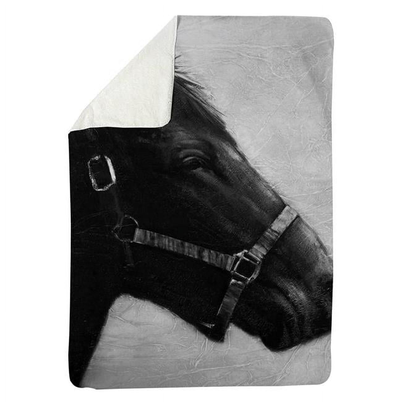 60 x 80 in. Gallopin The Horse-Sherpa Fleece Blanket