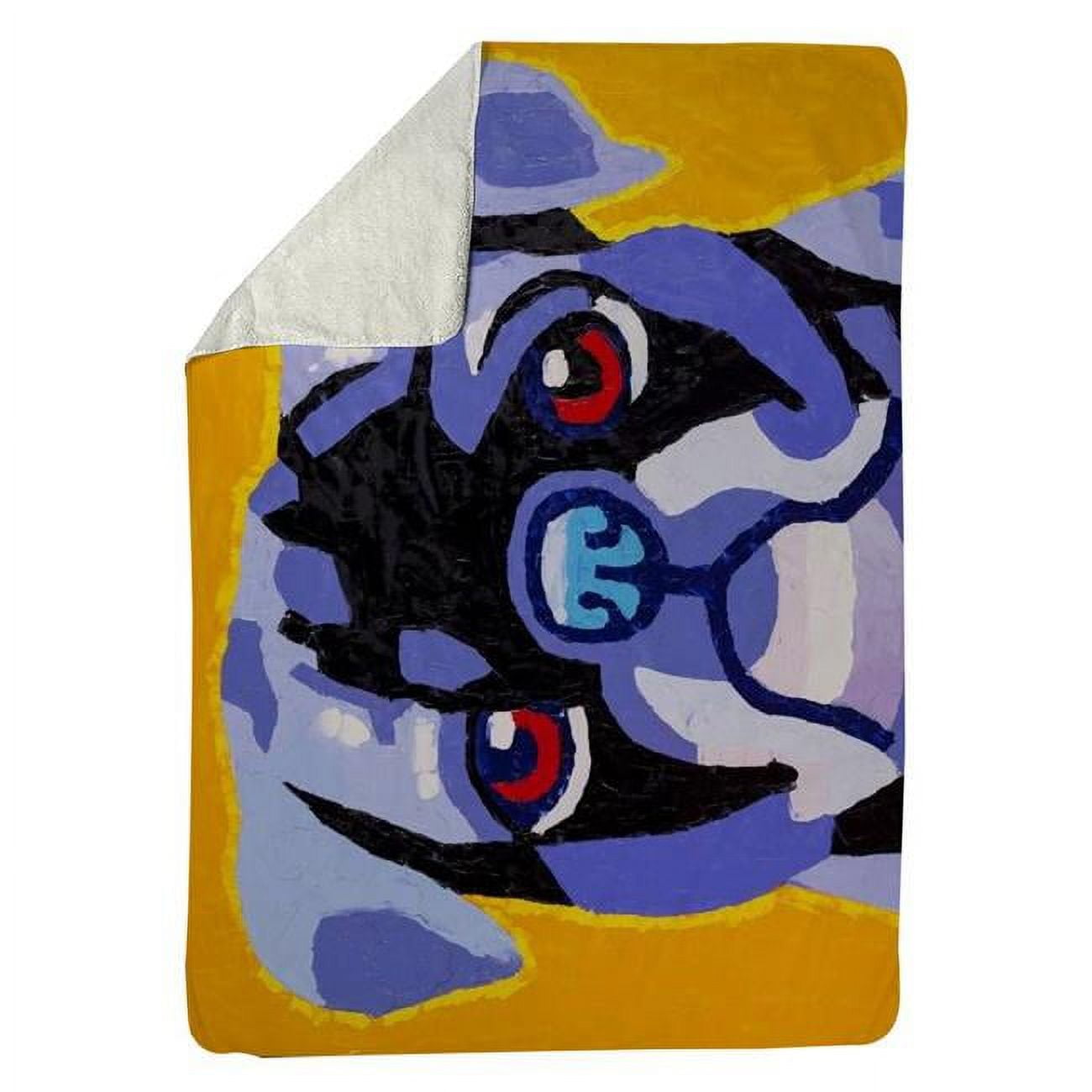60 x 80 in. Flash The Pug-Sherpa Fleece Blanket