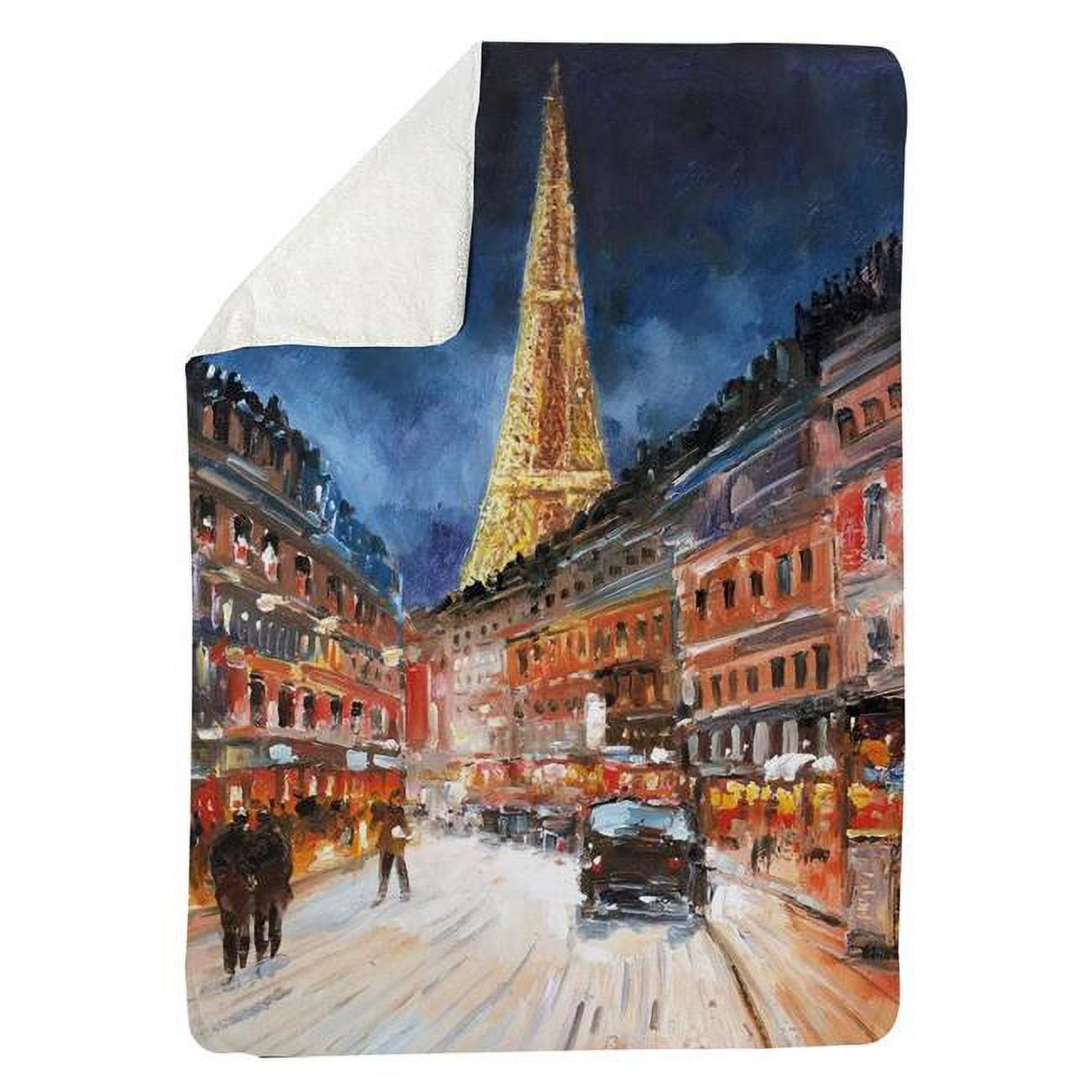 60 x 80 in. Illuminated Paris-Sherpa Fleece Blanket