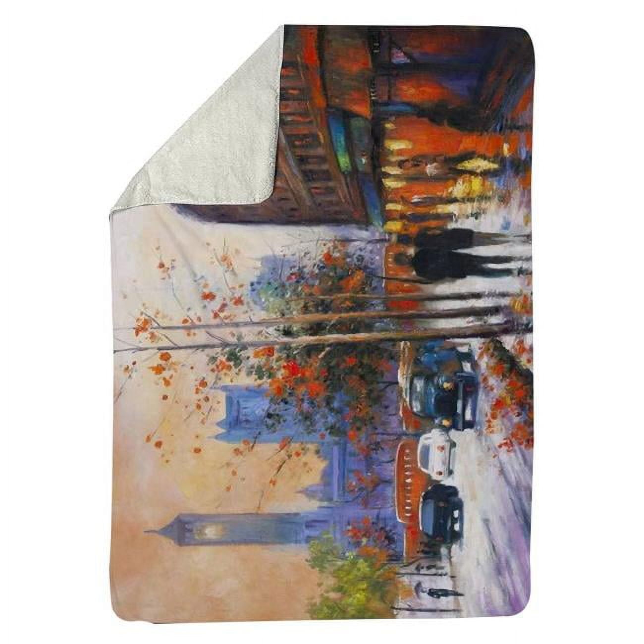 60 x 80 in. City by Fall-Sherpa Fleece Blanket