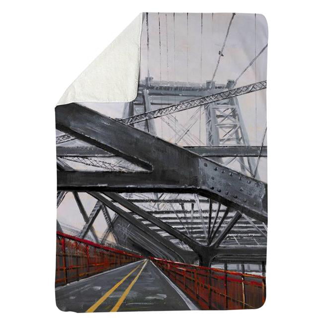 60 x 80 in. Bridge Architecture-Sherpa Fleece Blanket
