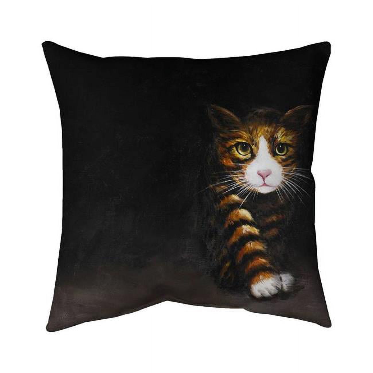 26 x 26 in. Discreet Cat-Double Sided Print Indoor Pillow Cover