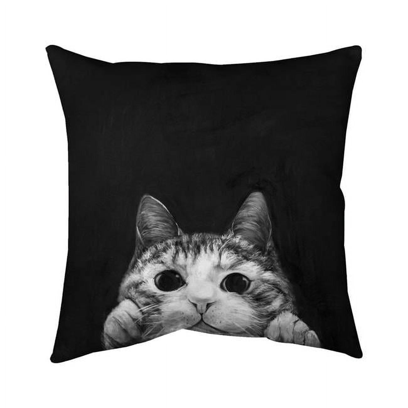 26 x 26 in. Curious Cat-Double Sided Print Indoor Pillow Cover