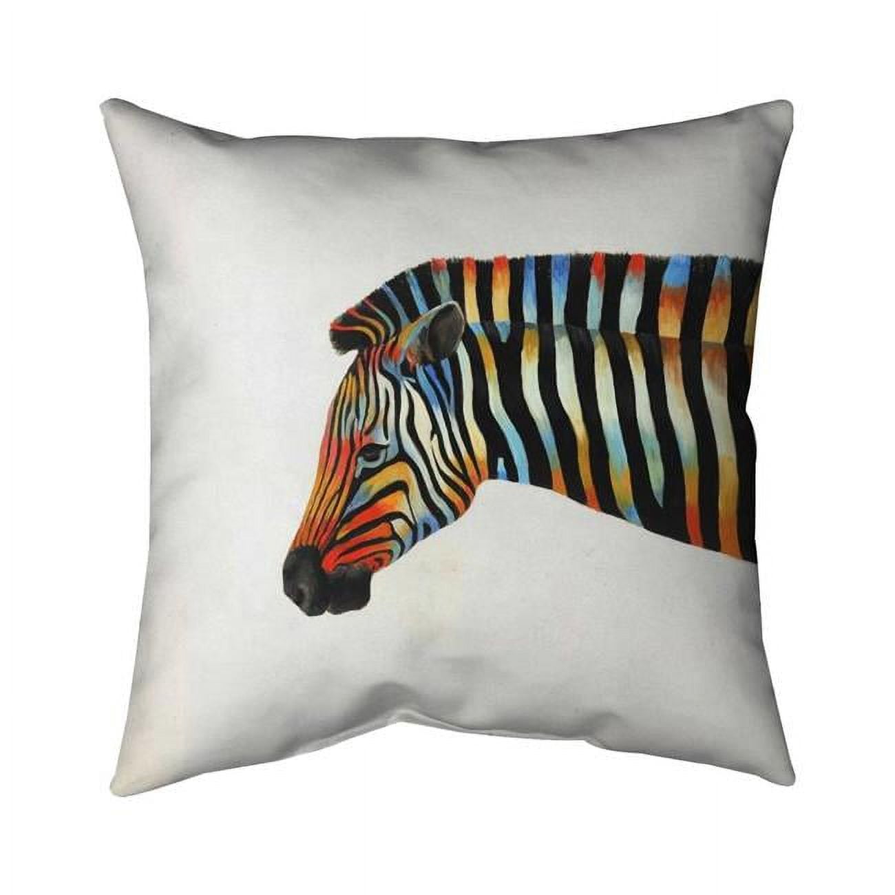 26 x 26 in. Colorful Zebra-Double Sided Print Indoor Pillow Cover